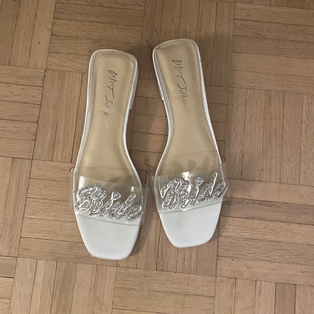 Betsy Johnson bride shoes.